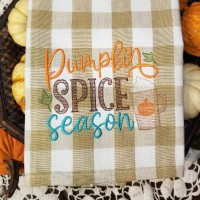 Pumpkin Spice Season Machine Embroidery Design